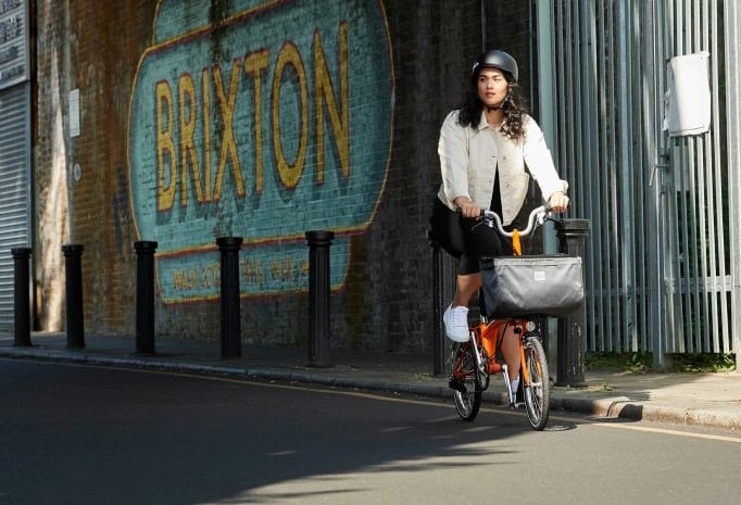 Woman on bicycle