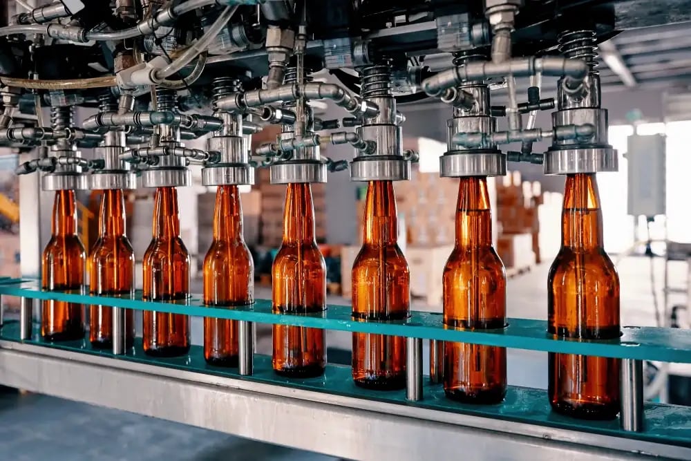 Brown bottles filling line