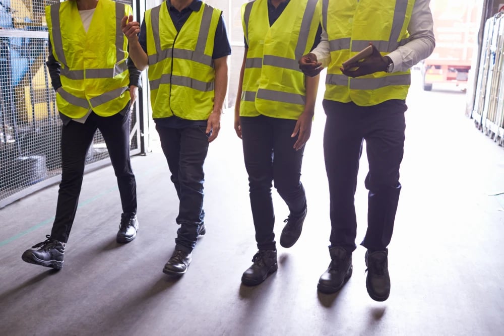 Factory Workers - walking