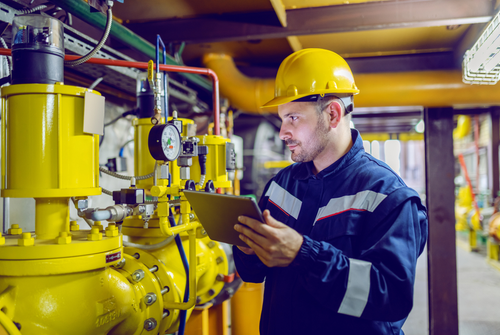 Engineer Checking Process Equipment - Lo-Res